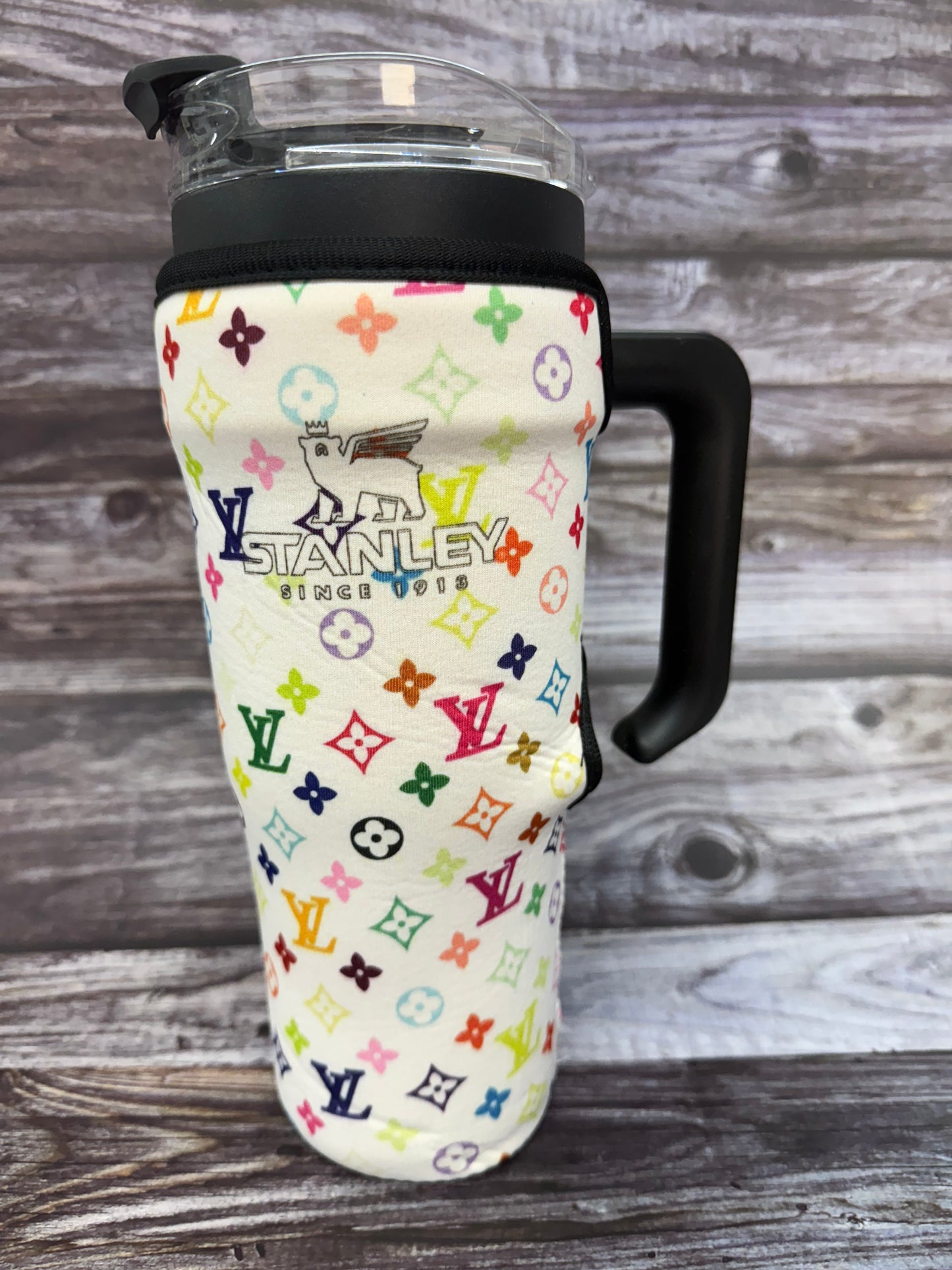Multicolor Mono Cup Koozie 40oz