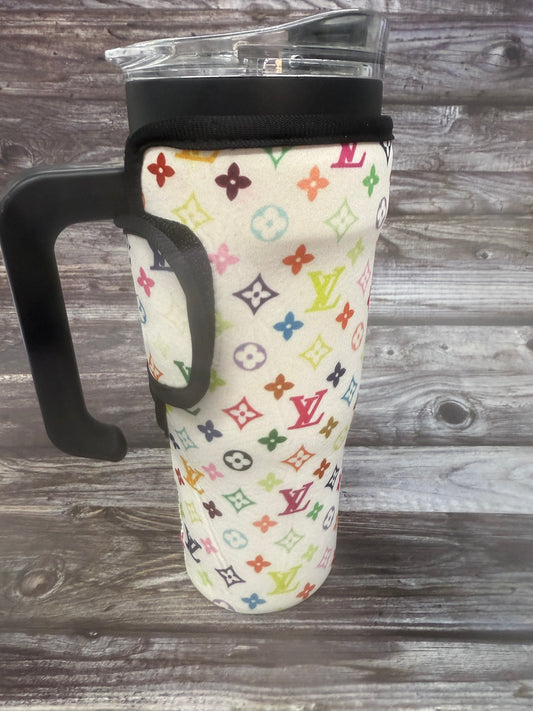 Multicolor Mono Cup Koozie 40oz