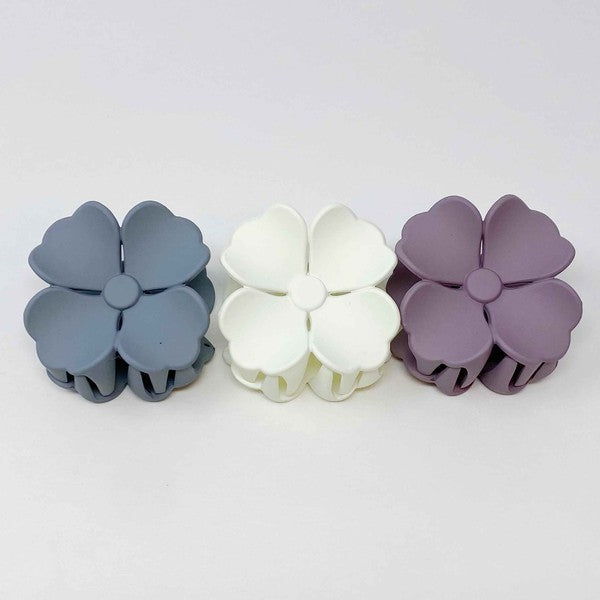 Hibiscus Petals Hair Claw Set Of 3