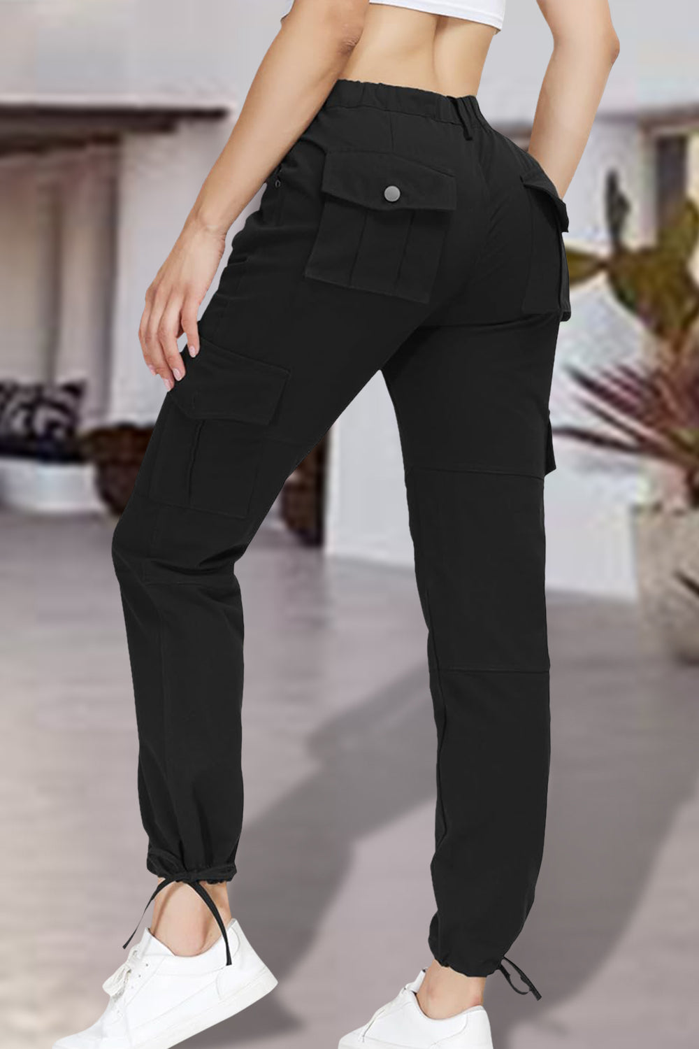 Full Size High Waist Pants with Pockets