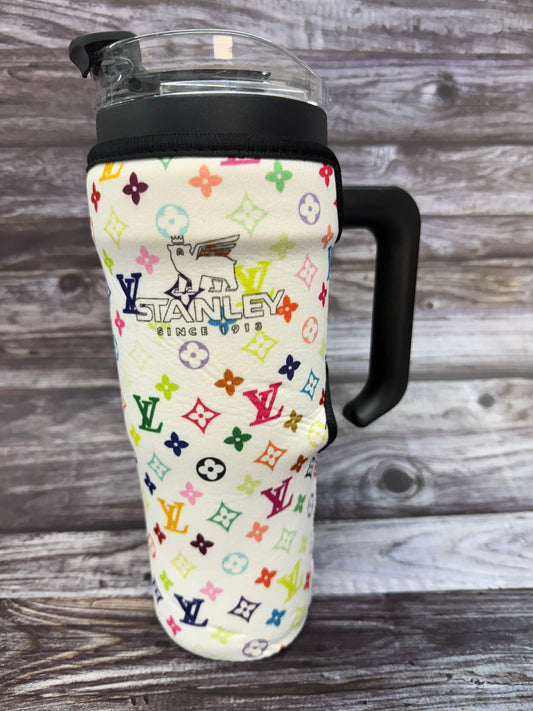 Multicolor Mono Cup Koozie 40oz