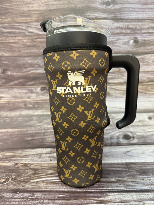 Brown Mono Cup Koozie 40oz